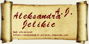 Aleksandra Jelikić vizit kartica